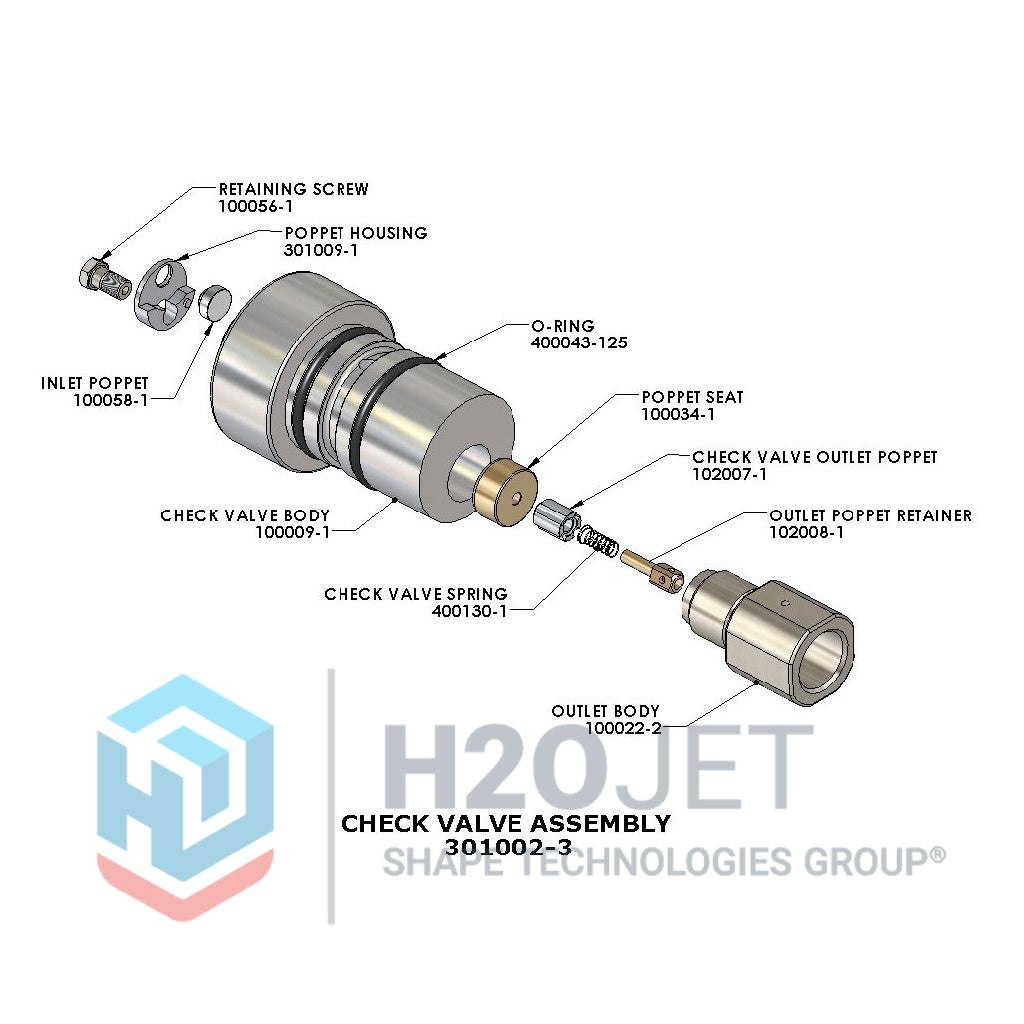 Check Valve Samble Check Valve Assembly – WaterjetParts.com