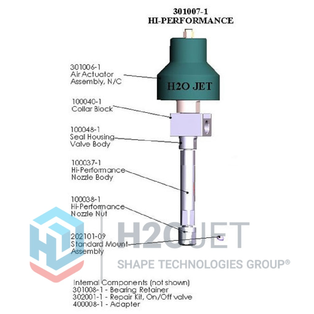 On/Off Valve Assembly, w/ Hi-Perf Nozzle Body