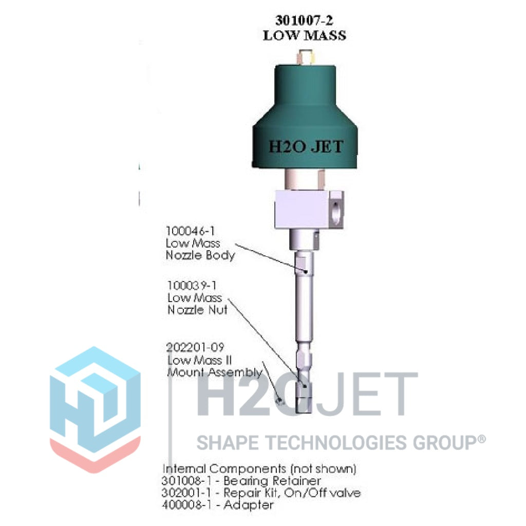 On/Off Valve Assembly, w/ Low Mass Nozzle Body – WaterjetParts.com