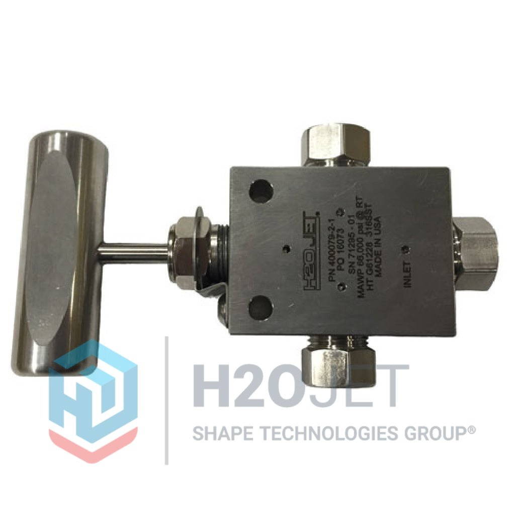 3-Way Valvee 3/8" 2-Outlet 2-Piece Vee Stem, 60k