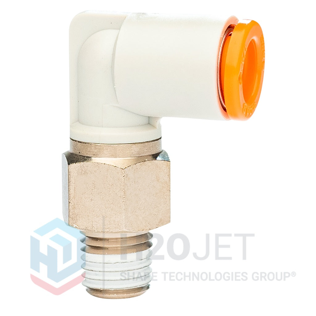 Fitting, Air Hose, 1/4", 1/16" NPT M, 90° Swivel