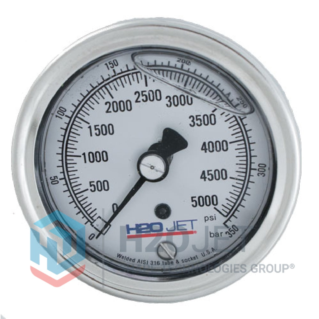 Hydraulic Pressure Gauge 5kps1/Bar Damped Ashcroft #4 saeRear